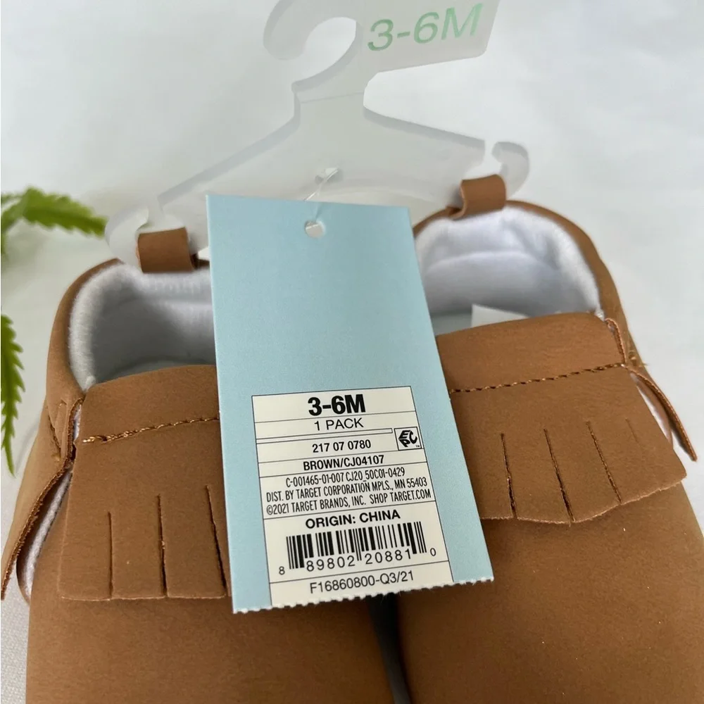 NWT Baby Classic‎ Brown Moccasins 3-6 Months